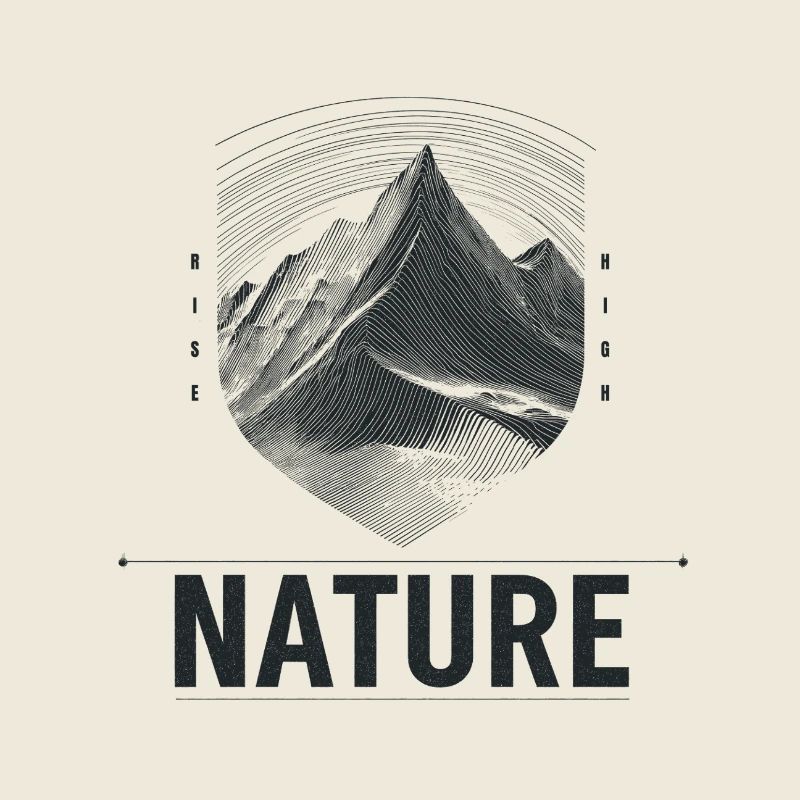Mountain Landscape Shield Nature