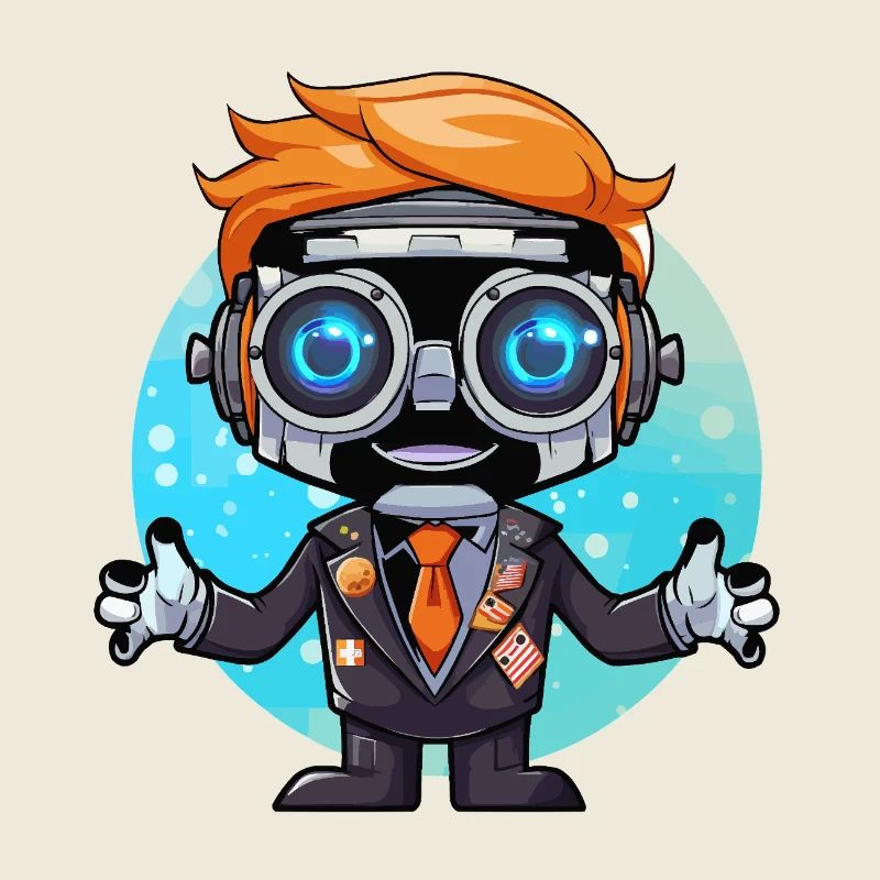 Agent spatial en combinaison avec des lunettes