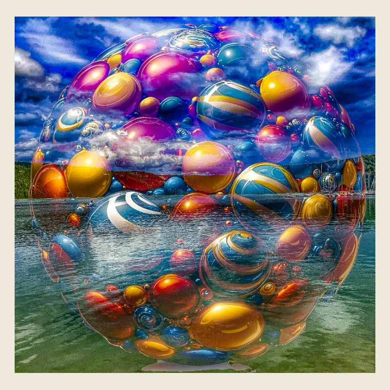 Bunte Blasenschüssel