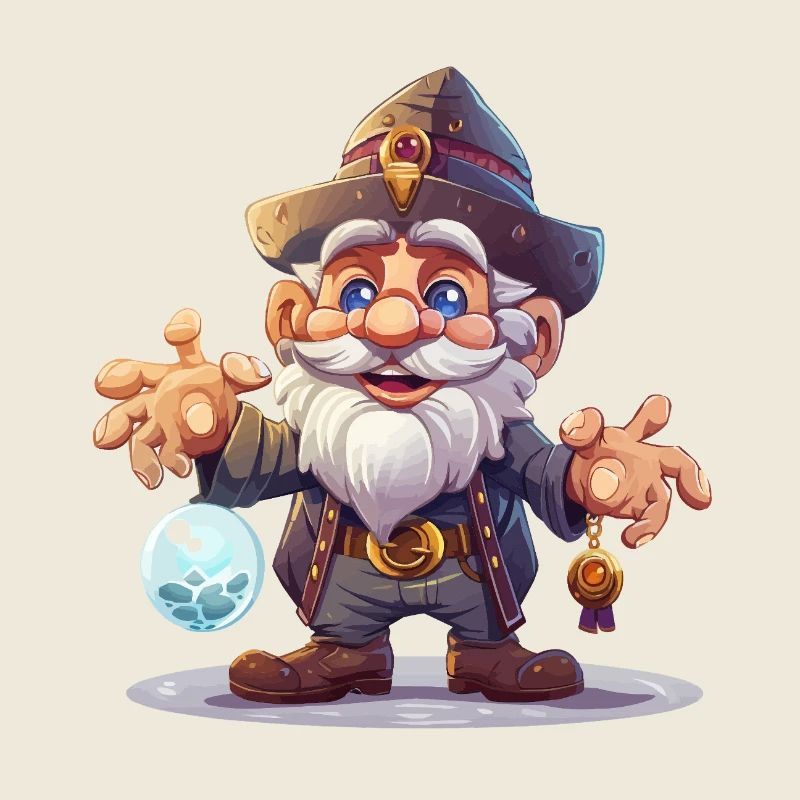 Magicien de la sphère lumineuse de la forêt enchantée imp