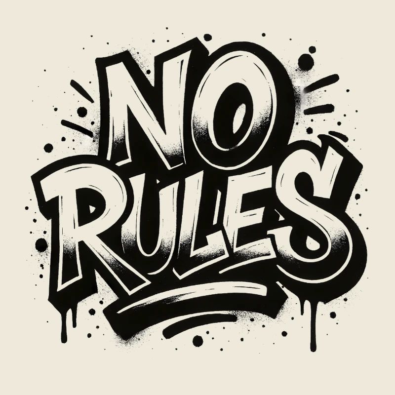 No Rules Graffiti Design