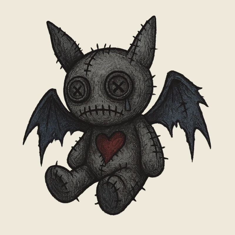 Quilted Monster with Wings