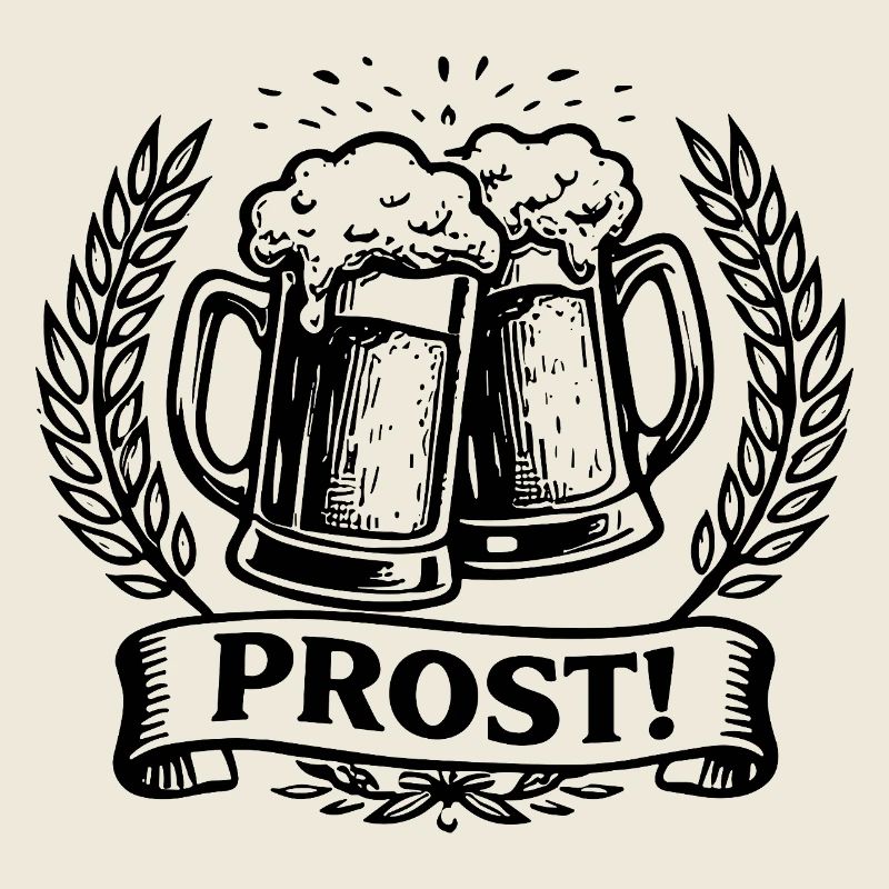 Santé chopes de bière couronne de laurier