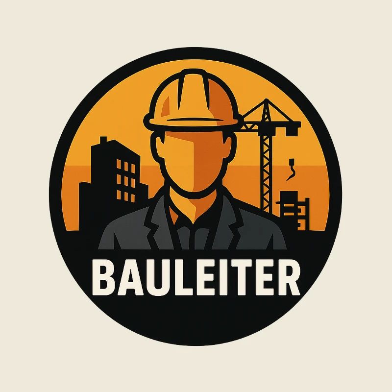 Icône du constructeur : ouvrier du bâtiment chez une grue de construction