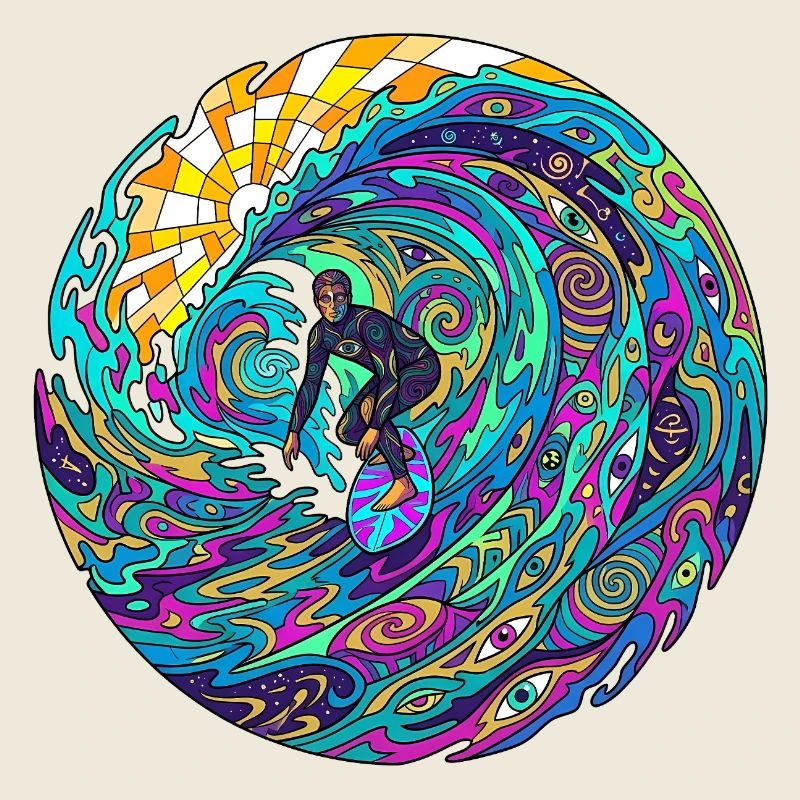Psychedelic Surf Wave