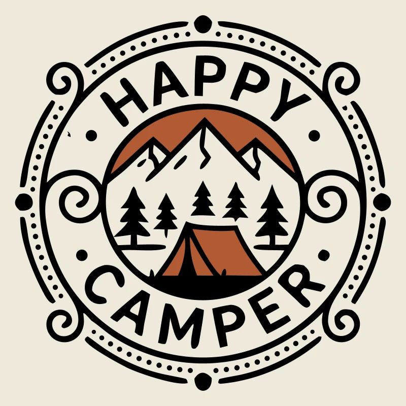 Proud Happy Camper Tent Crest