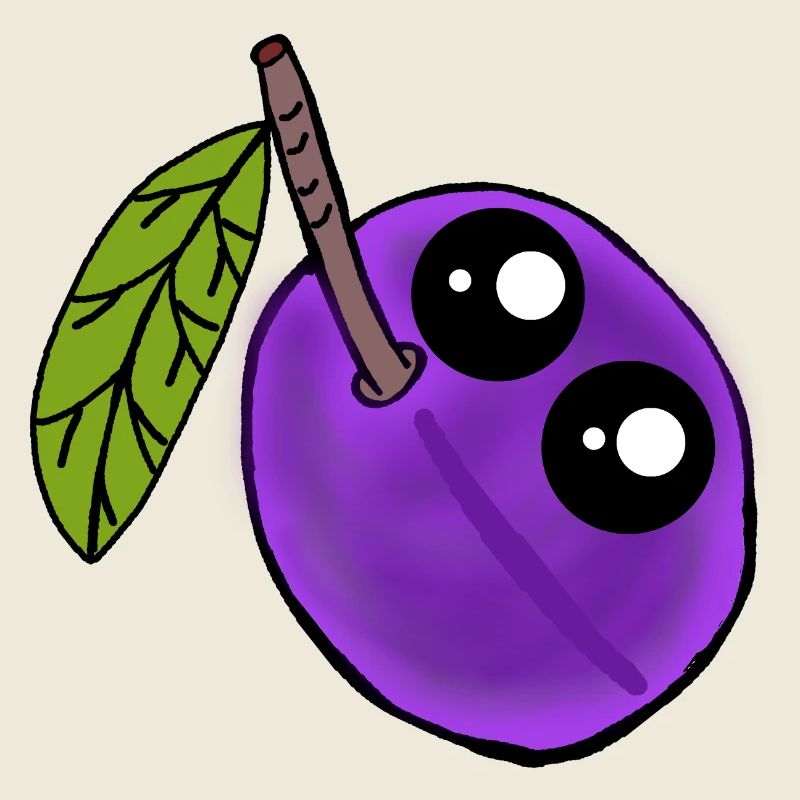 Fruit de prune Kawaii Fruit de prune