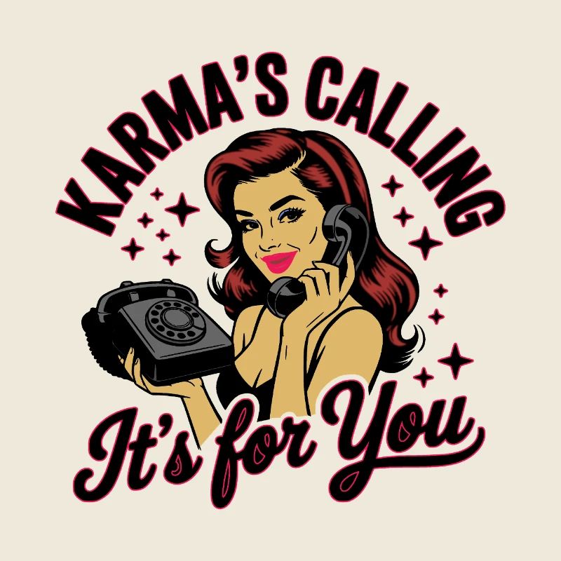 C’est pour vous – Conception rétro de téléphone Pin-up
