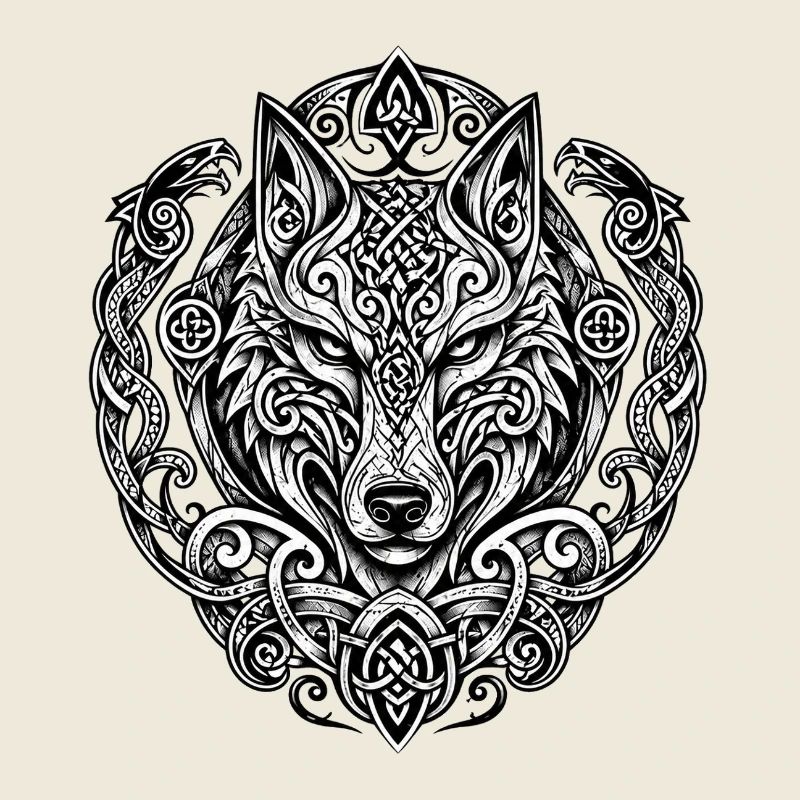 Knotenkunst Wolfskopf
