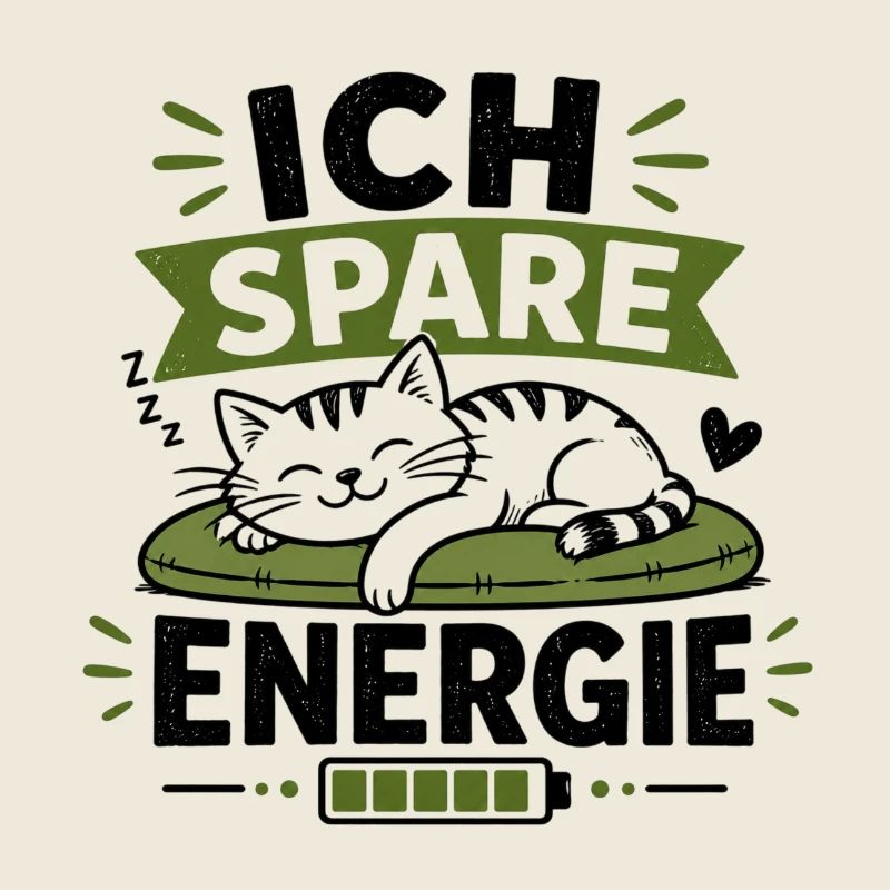 Ich Spare Energie Katze