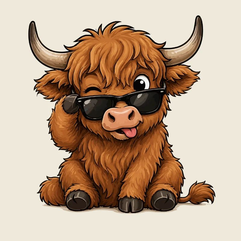 Kuh mit Sonnenbrille