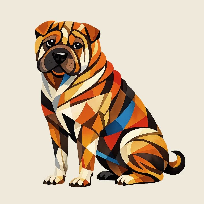 Shar pei Geometric