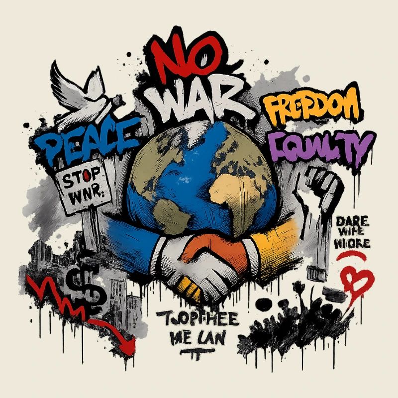 World Peace Graffiti: Connecting Hands