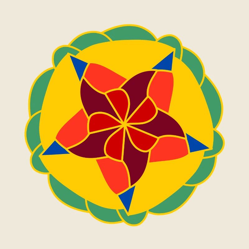 Mandala éclatant géométrique