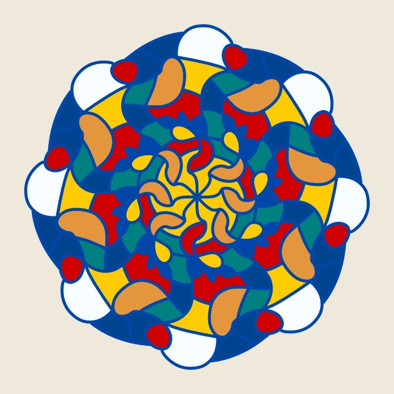 Mandala éclatant kaleidoscope