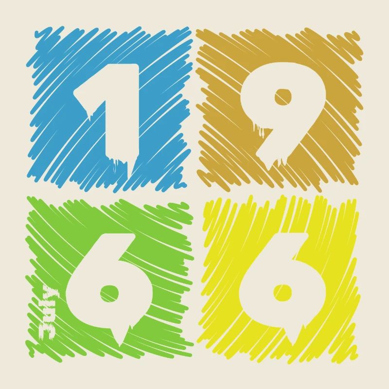 60. Geburtstag Farbige Patches since 07/1966