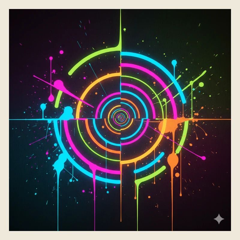 Éclaboussure de cercle néon