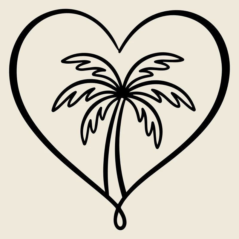Palm Tree Symbol Island
