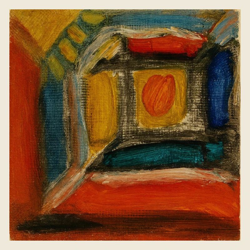 Fragment intérieur coloré