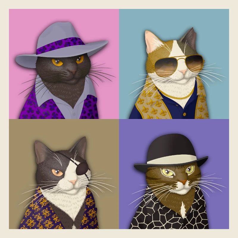 Badass Cat Quartet