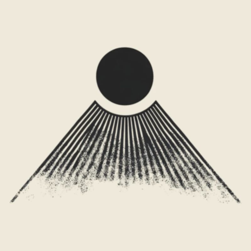 Éclipse sombre et rayons gris