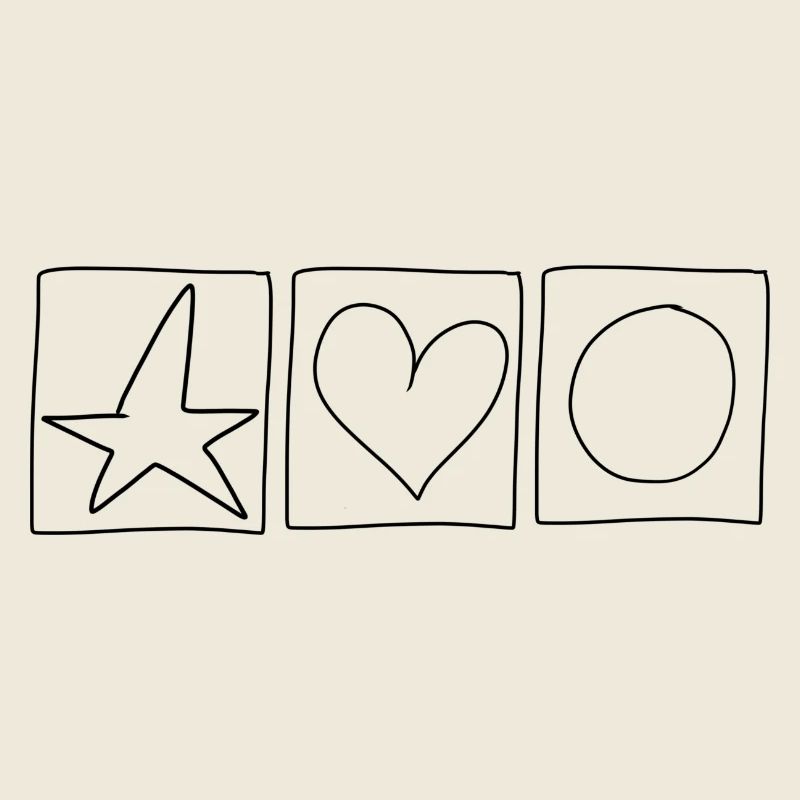 Star Circle Heart Square Shapes