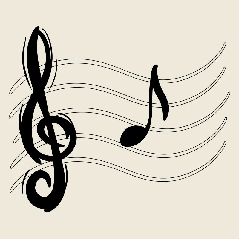 Clé de violon Note La / A Portées Partition