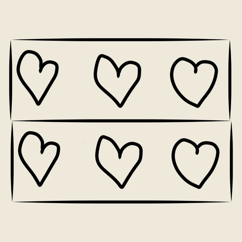 Six Hearts Heart Rectangle