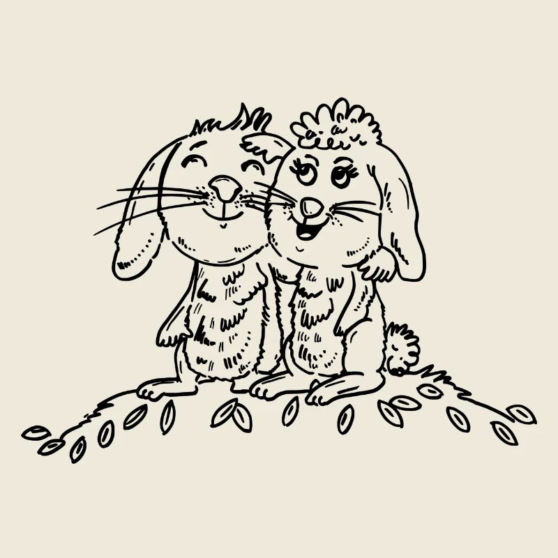 Mignons petits lapins de Pâques