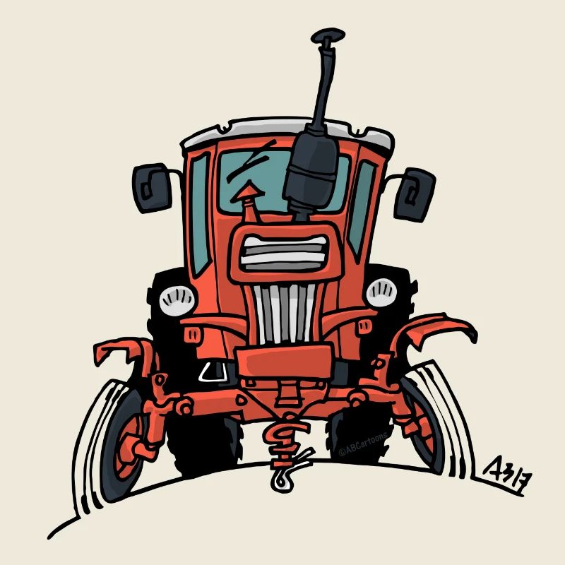 512 Old red tractor