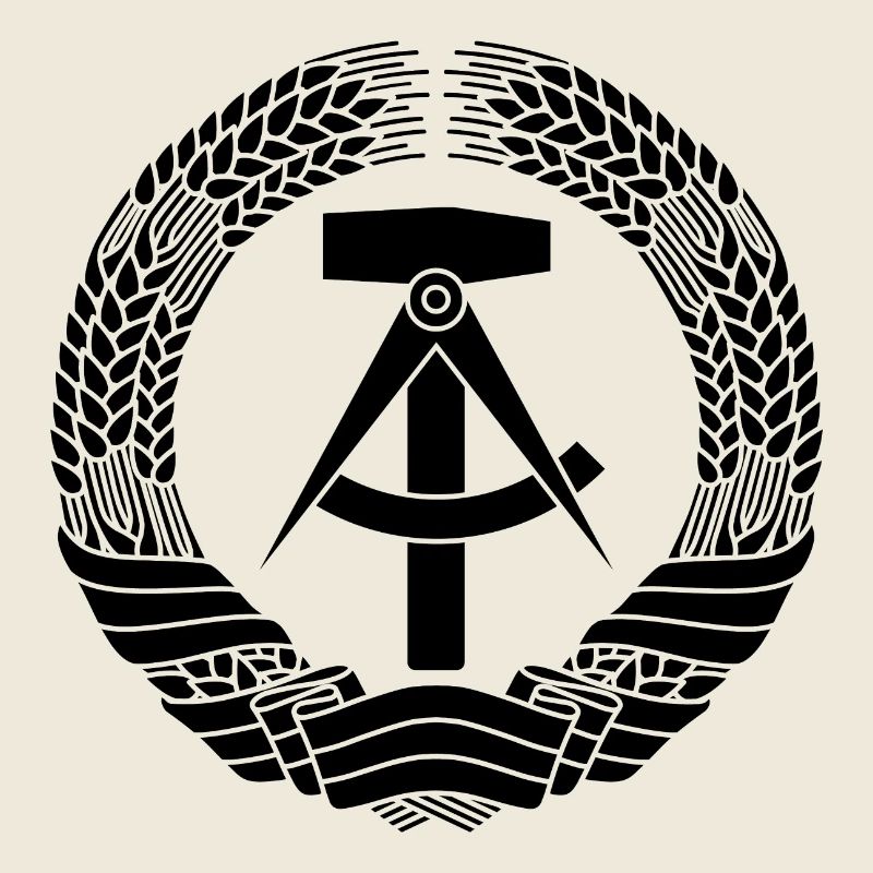 DDR Wappen (schwarz)