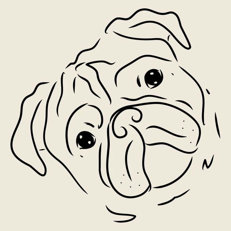 süßer Mops , Mopsgesicht , Hundebesitzer, Geschenk