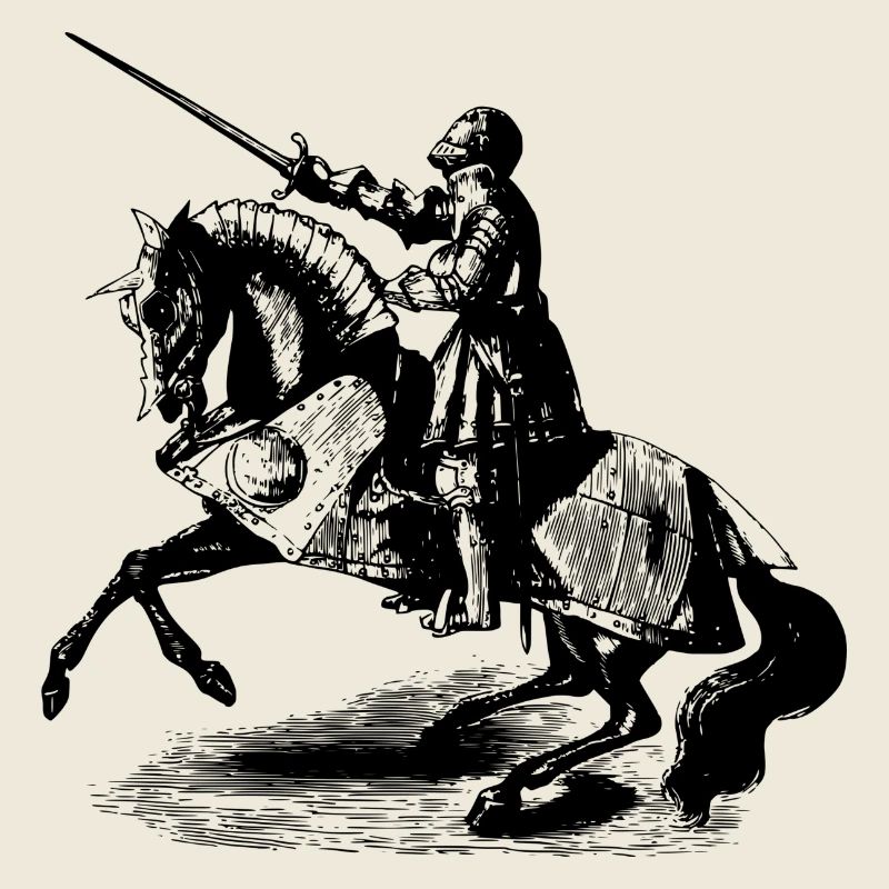 Ritter auf einem Pferd