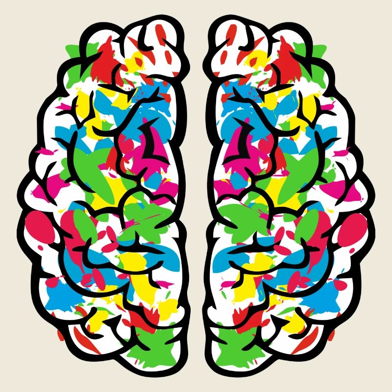 Creative colourful brain