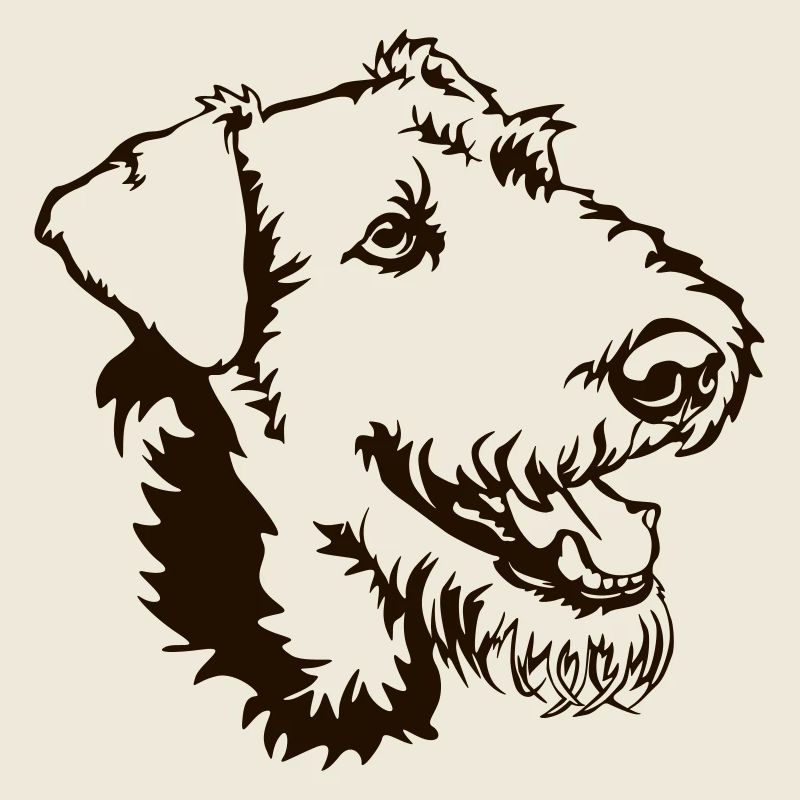 Airedale Terrier Kopf
