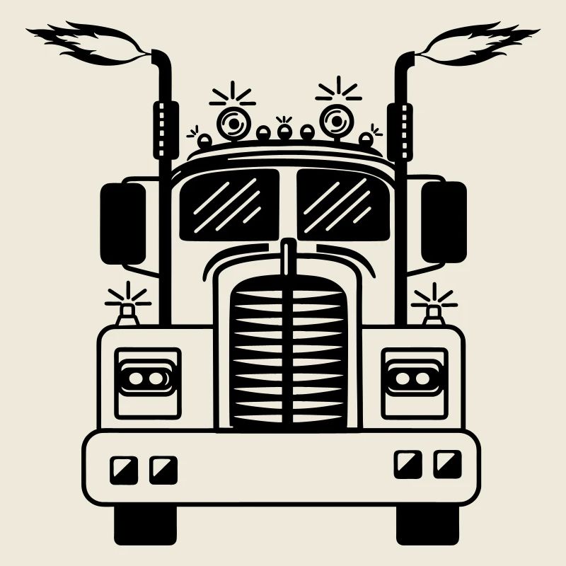 Camion camion avec incendie