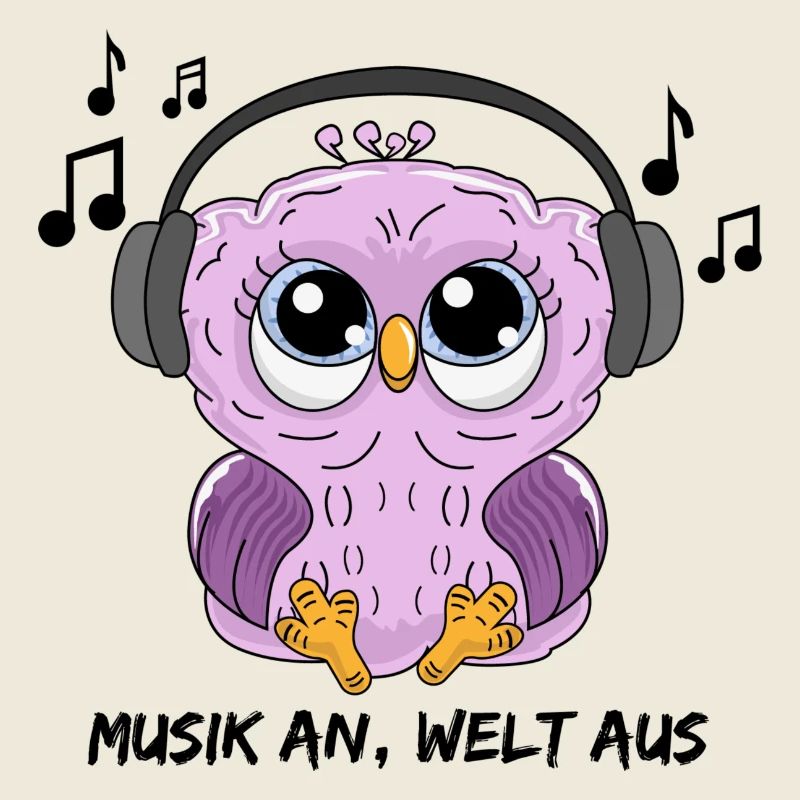 Owl mit Kopfhörern