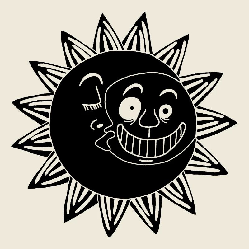 Rencontre de la lune et du soleil (noir)