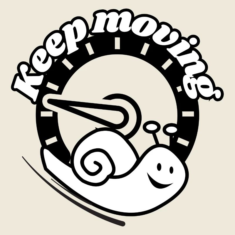 Langsam voran: Schnecke Motiv