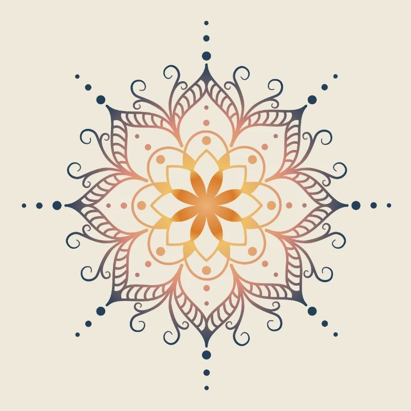 Mandala aux couleurs chaudes