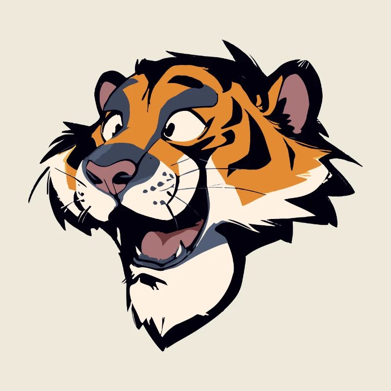 Glücklicher Tiger