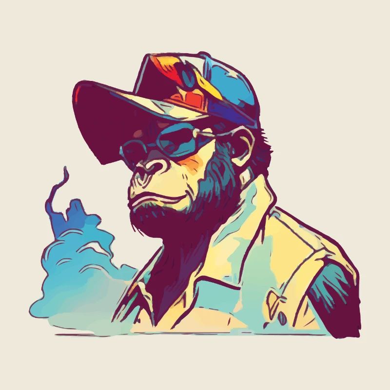 Gorilla mit Sonnenbrille