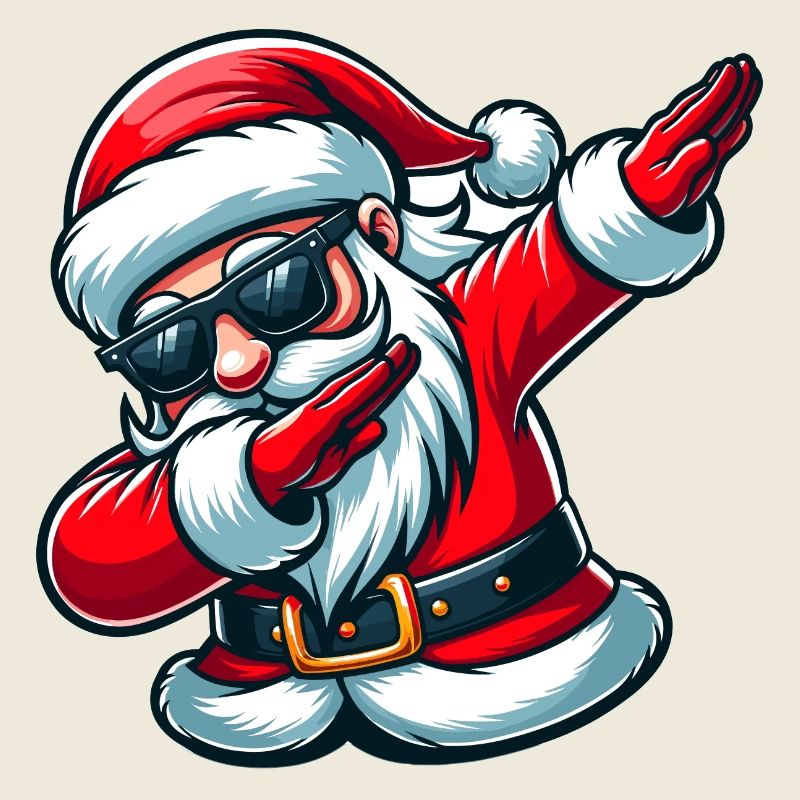 Weihnachtsmann mit Sonnenbrille Xmas Kostüm