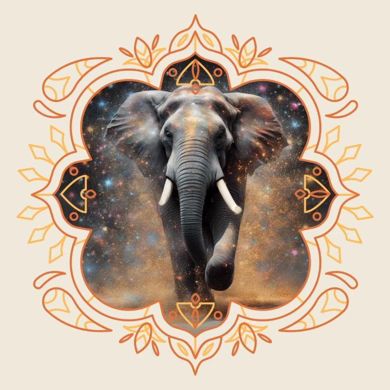 Elefant in Glitzerwolke