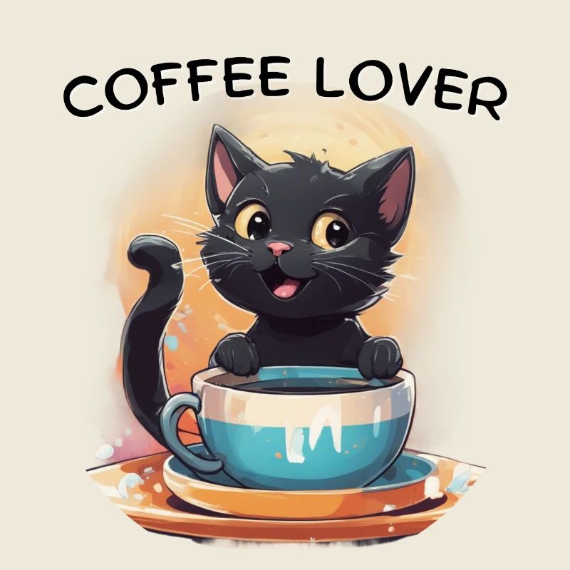 Katze mit Kaffee