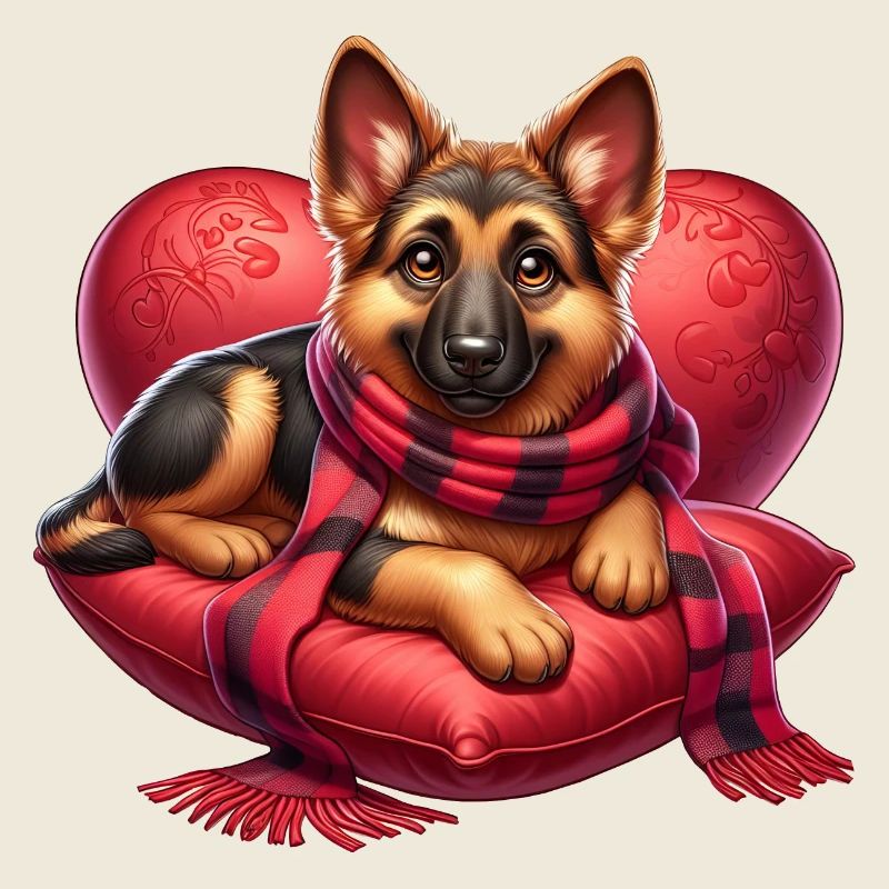 Deutscher Schäferhund Kunst