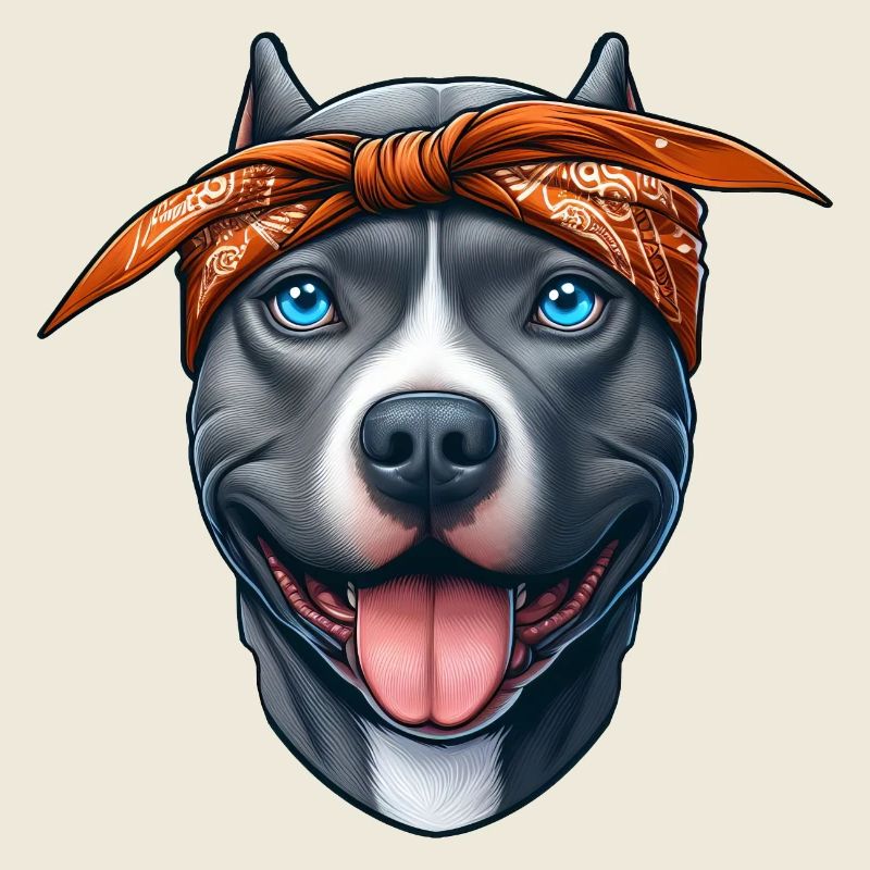Pitbull Welpe Karikatur