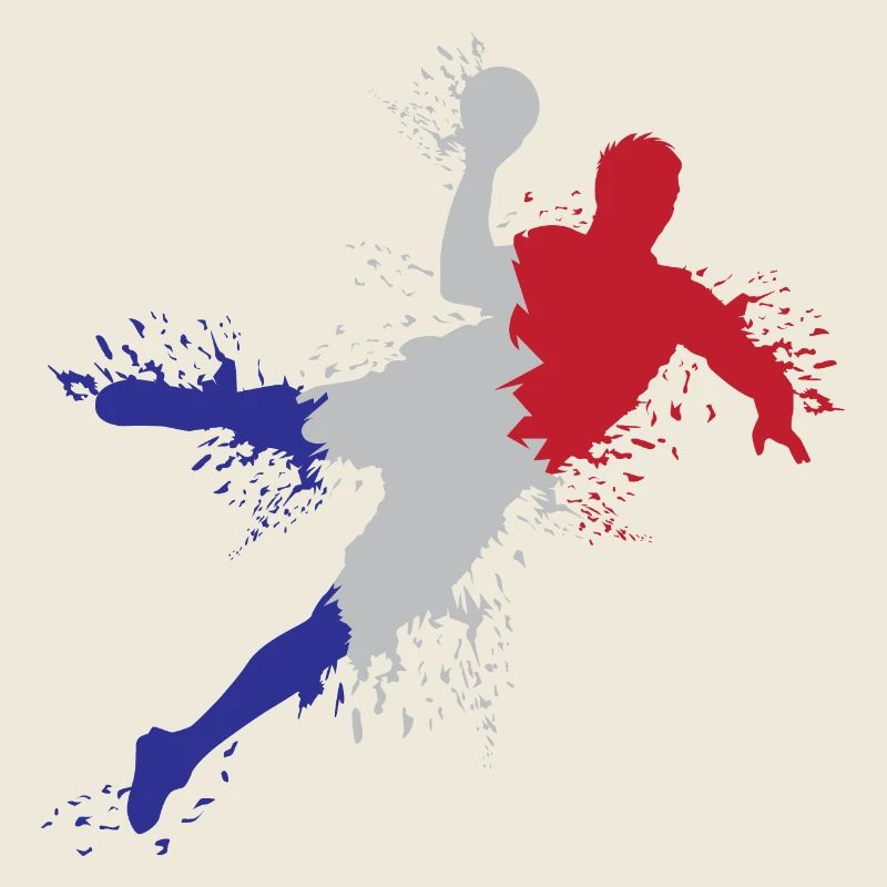 Handball Team Frankreich Flagge Eplosion Symbol
