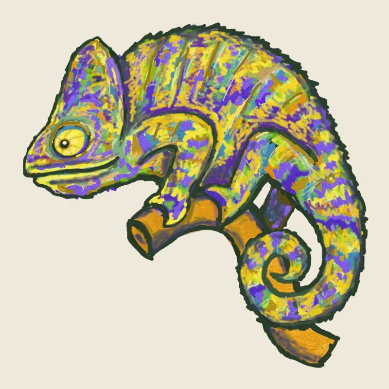 Chamaeleon Exotisch Tier Lustig