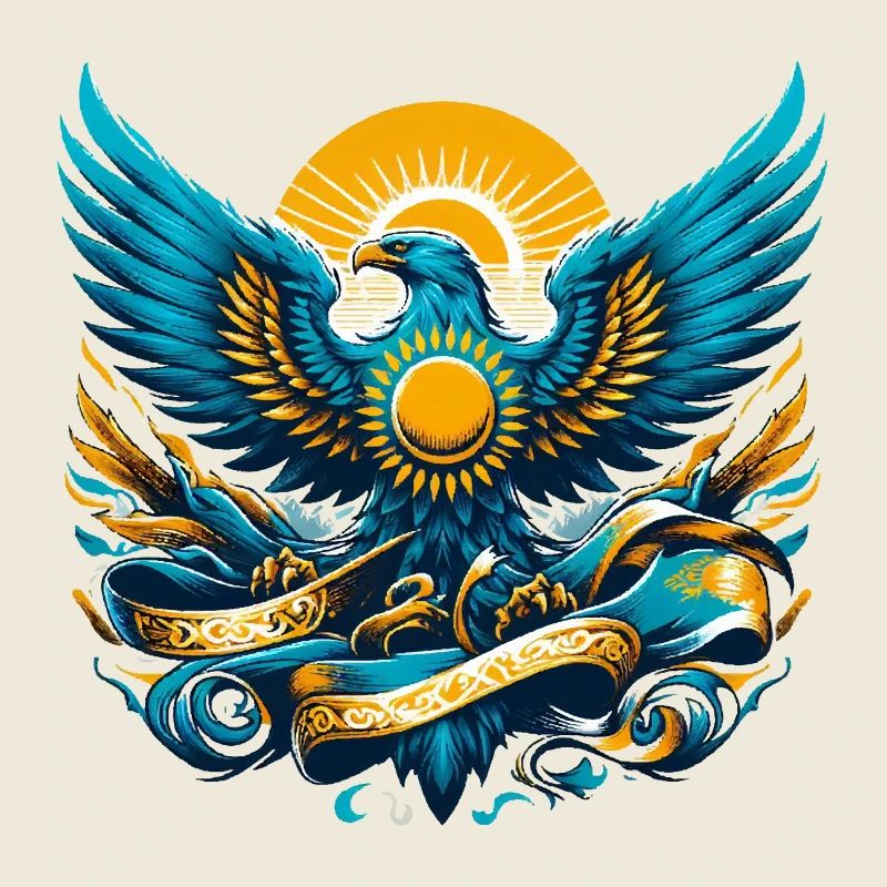 Kazakhstan Eagle Flag Flag Dynamic Gift